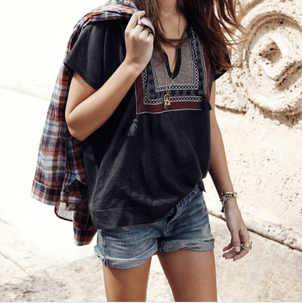 Madewell Embroidered Top Size X-Small